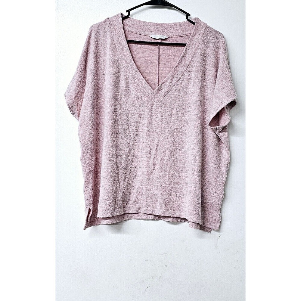 LUCKY BRAND Oversized Super Soft Fuzzy Short Sleeve Shirt (M)